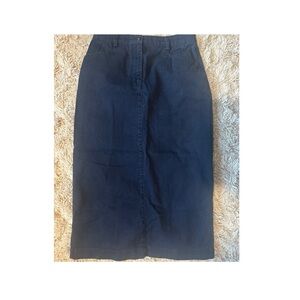 Classic Navy Denim Skirt